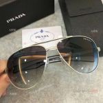 2017 New Copy Prada Silver Metal Sunglasses - Prada Men Sunglasses